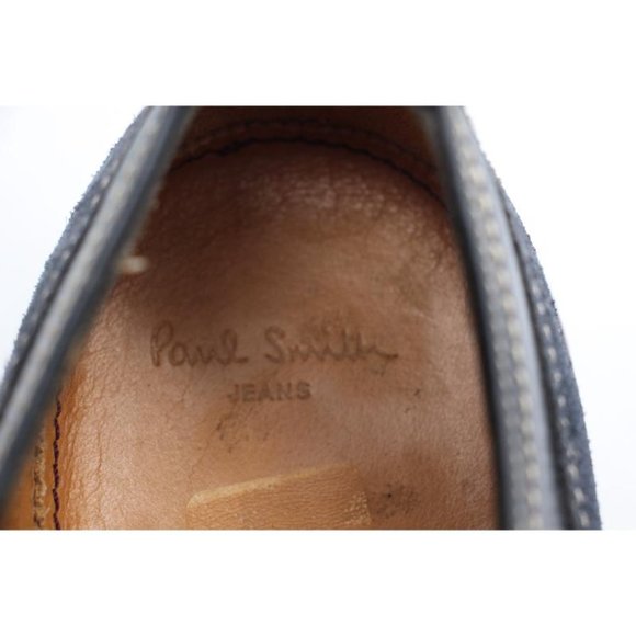 Paul Smith Jeans Men\'s Size EU 41 Navy Suede Cup Toe Skull Oxford Shoes